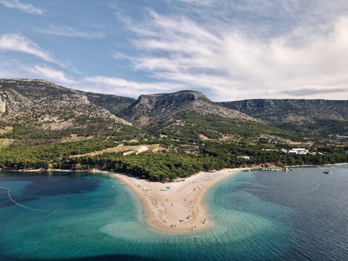 Velebit-Gebirge Panorama über der Adria