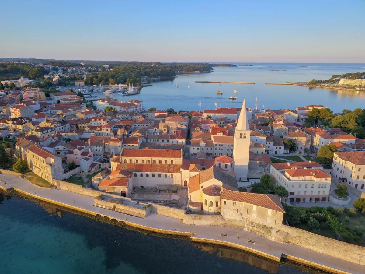 Altstadt von Poreč aus der Luft